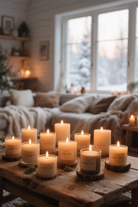 cedar candles for ambiance