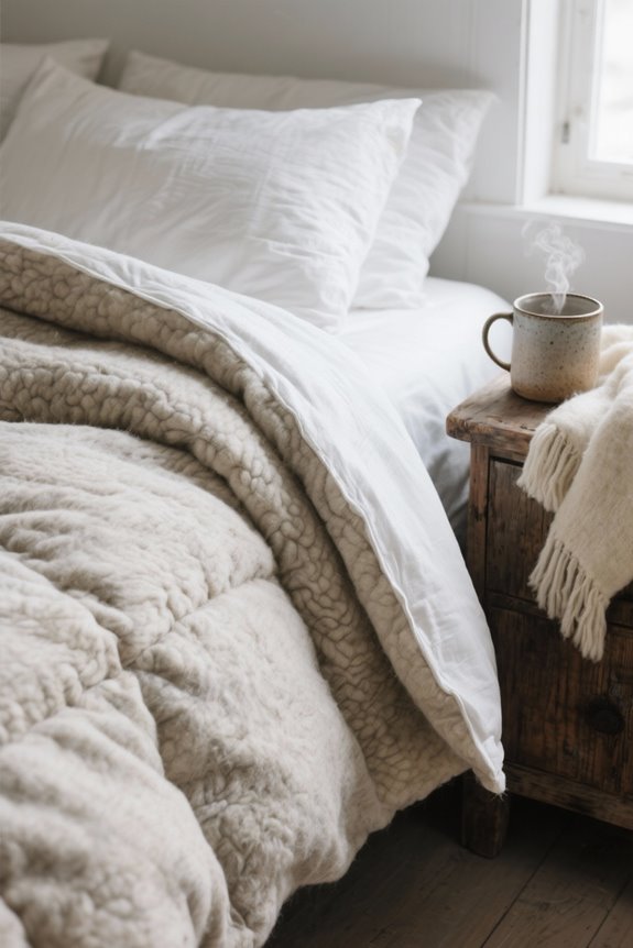 comfort through wool bedding