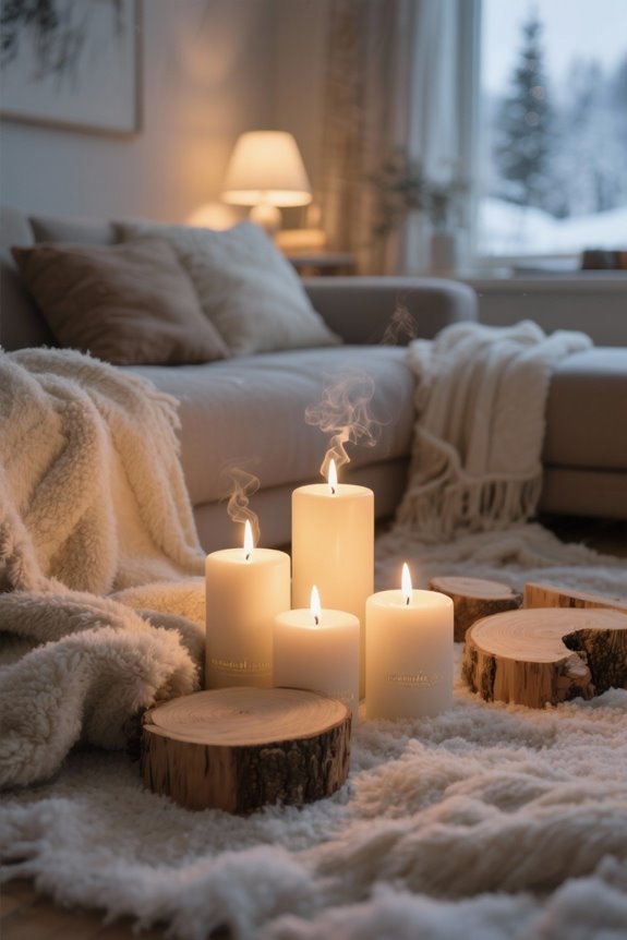 cozy atmosphere with candles