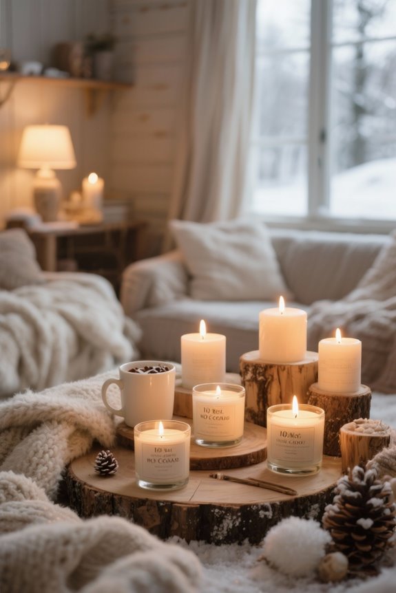cozy hot cocoa candles