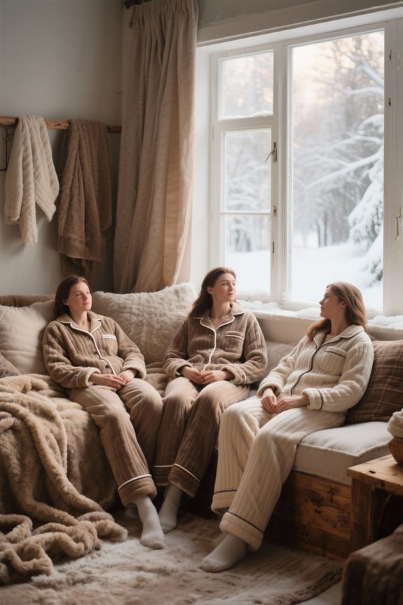 cozy thermal pajama sets