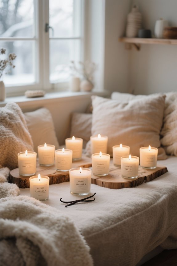 cozy vanilla bean candles