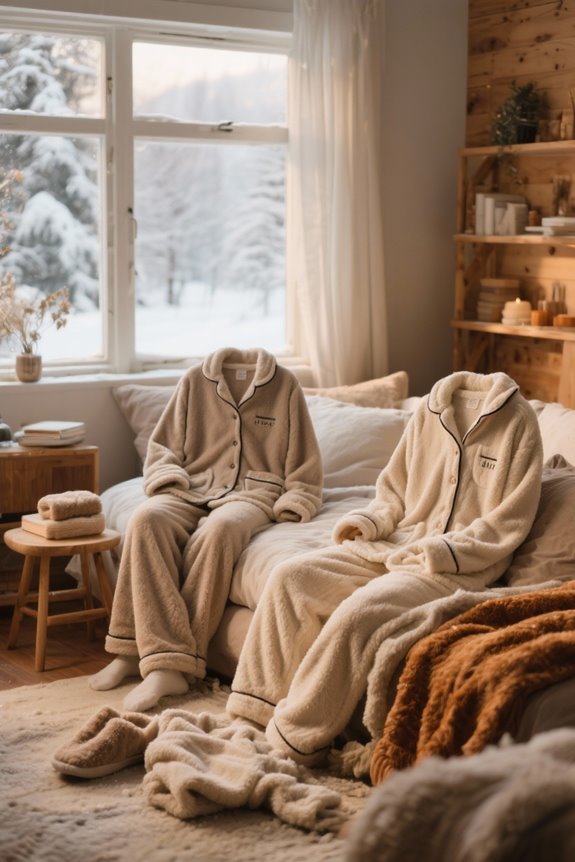 cozy winter fleece pajamas