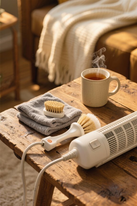 electric heater cleaning safety