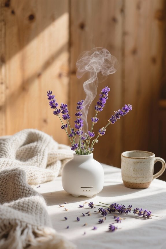 lavender promotes calm relaxation