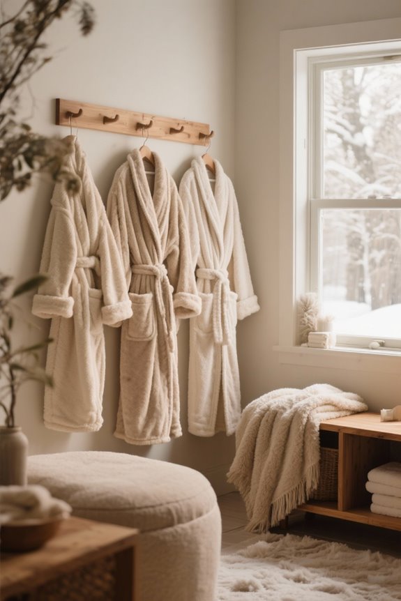 luxury plush bathrobes selection