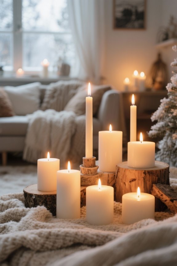 pillar candles for ambiance