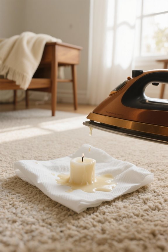 remove candle wax safely
