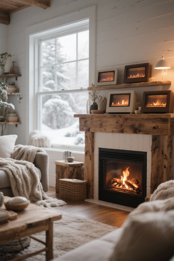 stylish electric fireplace inserts